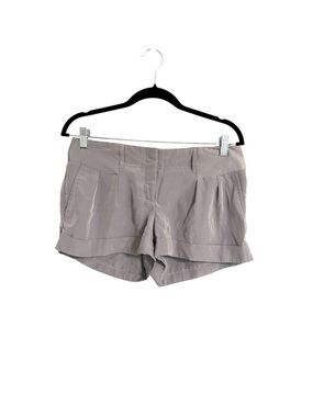 2/$30 Express Satin Micro Shorts Gray Size 6 Low Rise Silky Lightweight Dressy